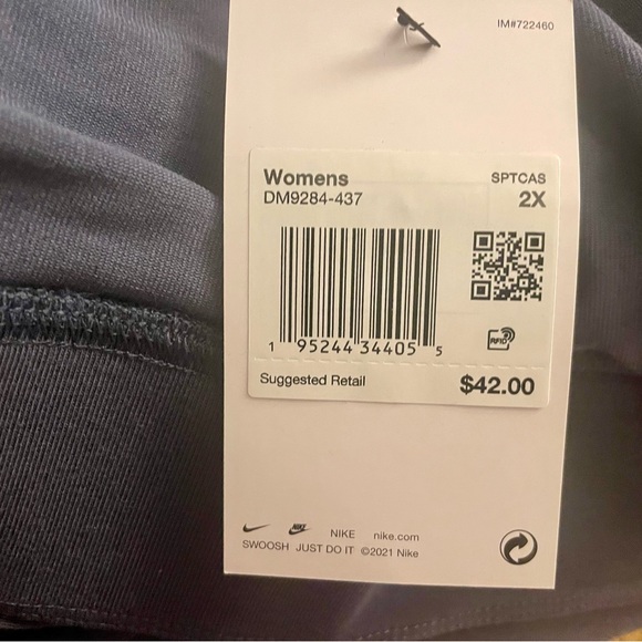 Nike Slate Blue Mid Rise 7/8 Leggings - 2X - Picture 6 of 6